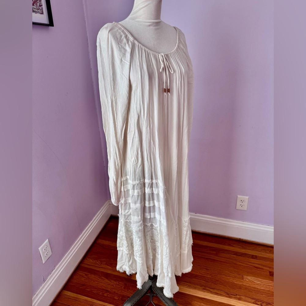Free People Elegant White Maxi Dress